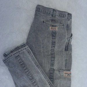 VINTAGE Jean Machine Co. F.U.'S Faded Black RARE Functional Urban Style 36X35